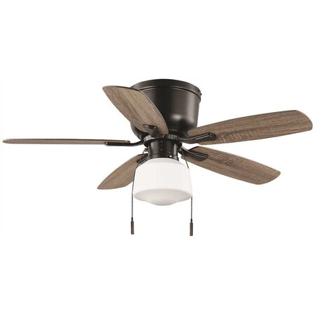Hampton Bay Leroy 42 in. LED Matte Black Ceiling Fan with Light 37811